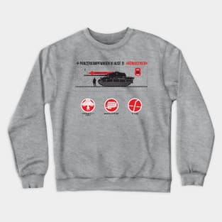 Infographic of Panzer VI Ausf. B «Tiger II» Crewneck Sweatshirt